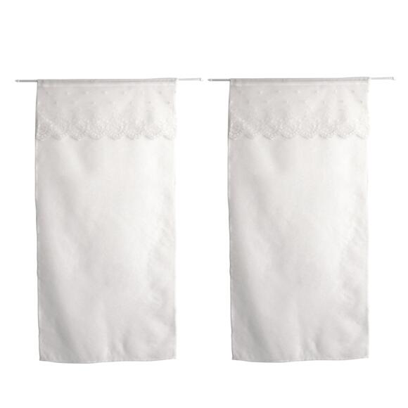 Coppia di tende trasparenti (60 x 90 cm) Massala Bianco 3