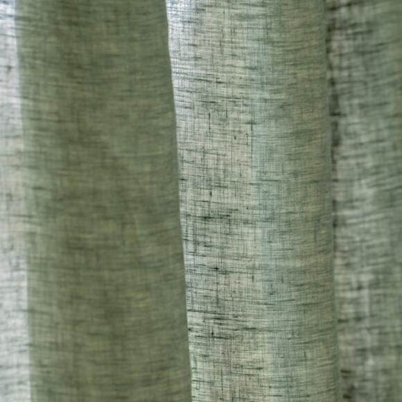 Overgordijn verstelbaar gewassen linnen (140 x max 270 cm) Louise Rozemarijngroen 3