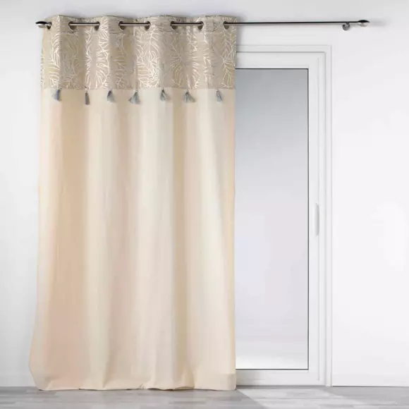 Rideau coton (140 x 240 cm) Solea Argent 3