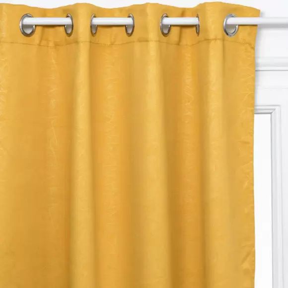 Cortina opaca (140 x 260 cm) Hojas Amarillo ocre 2