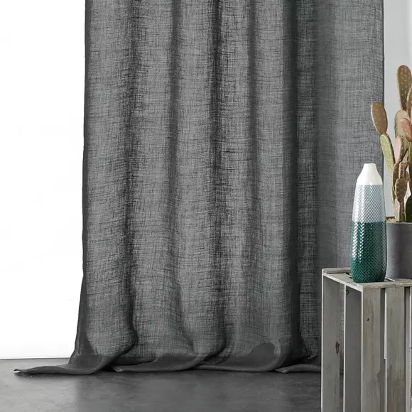 Rideau lin (145 x 260 cm) Lucia Gris anthracite 2