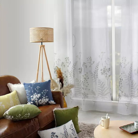 Voilage (140 x 240 cm) Herbier Vert olive 2