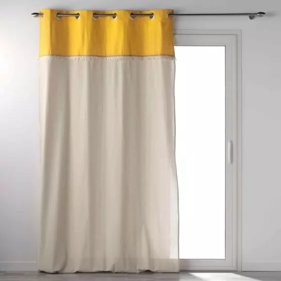 Rideau coton (140 x 240 cm) Cancun Jaune 3
