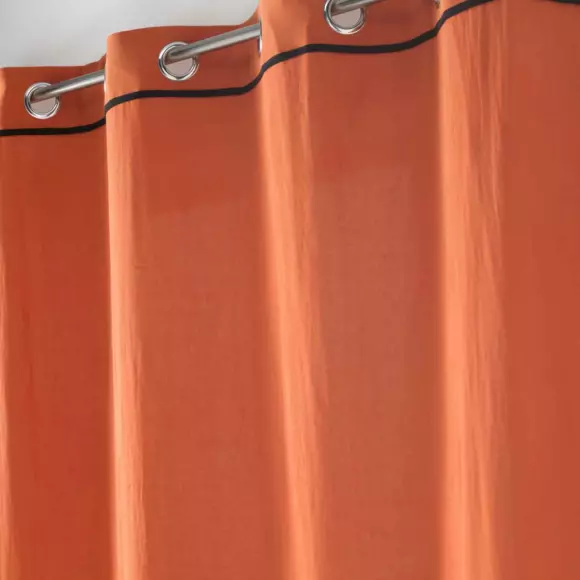Cortina  semi-opaca algodón lavado (135 x 240 cm) Linette Terracota 3