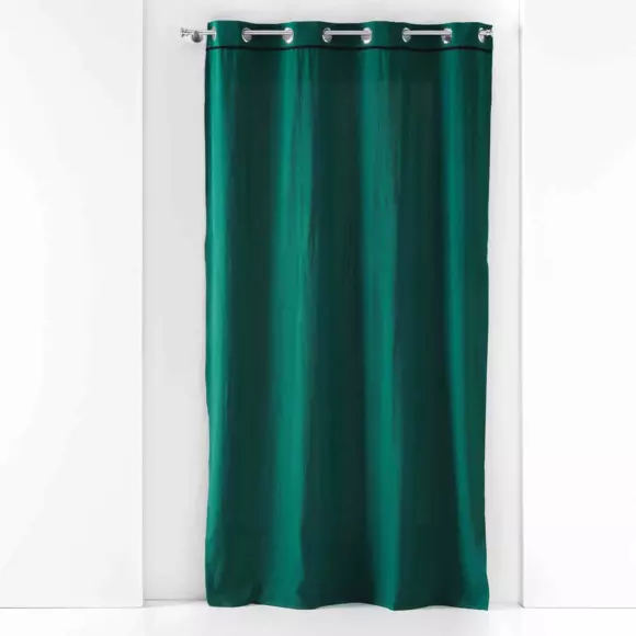 Rideau coton lavé (135 x 240 cm) Linette Vert émeraude 3
