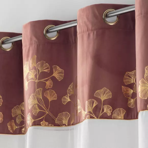 Voilage (140 x 240 cm) Milarose Rose marsala 2