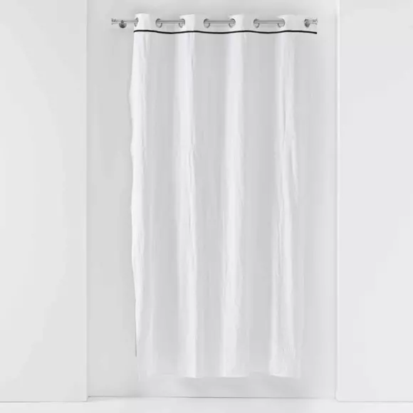 Cortina  semi-opaca algodón lavado (135 x 240 cm) Linette Blanco 3