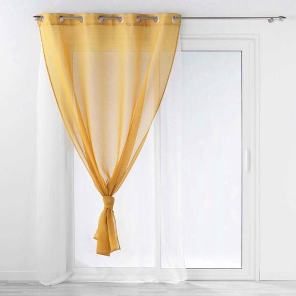 Visillo (140 x 240 cm) Duetto Amarillo miel y  Blanco 2