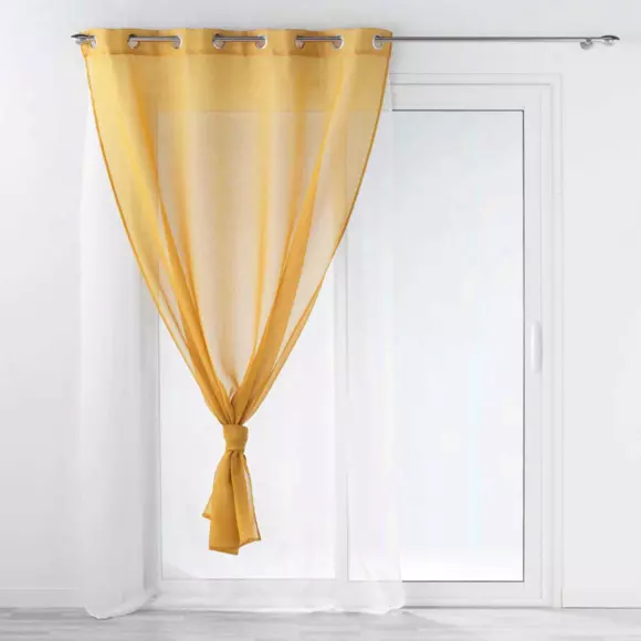 Voilage (140 x 240 cm) Duetto Jaune miel et Blanc 2