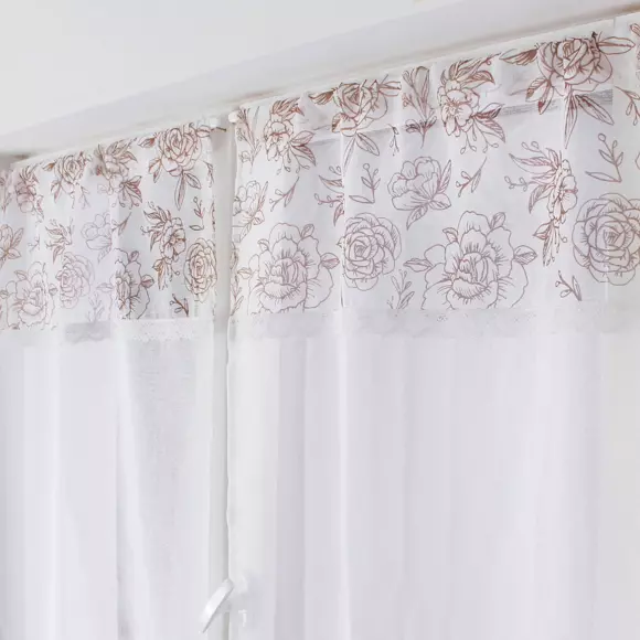 Paire de voilages (60 x 120 cm) Rosa Beige 2