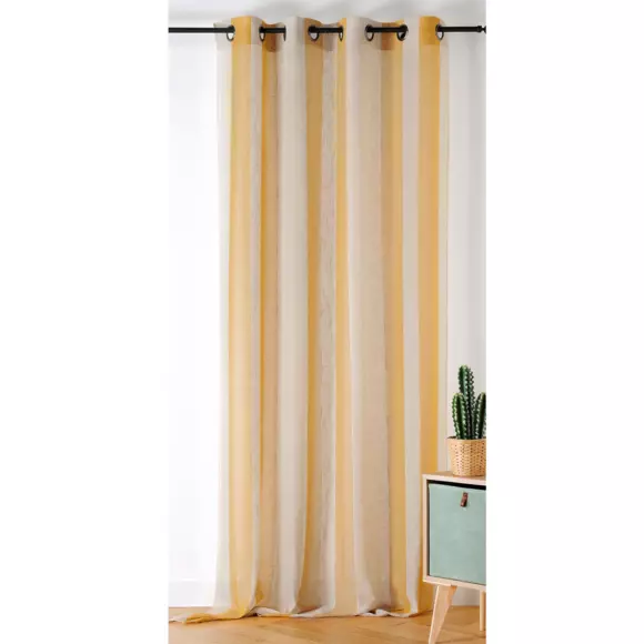 Tenda trasparente (140 x 280 cm) Kansas Giallo