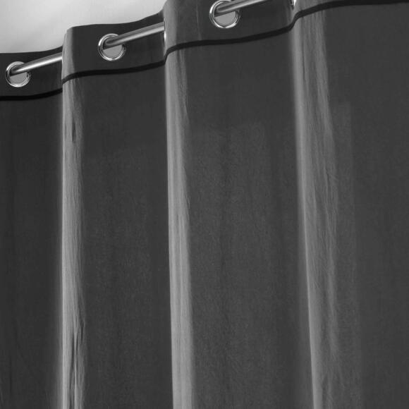 Cortina  semi-opaca algodón lavado (135 x 240 cm) Linette Gris antracita 2