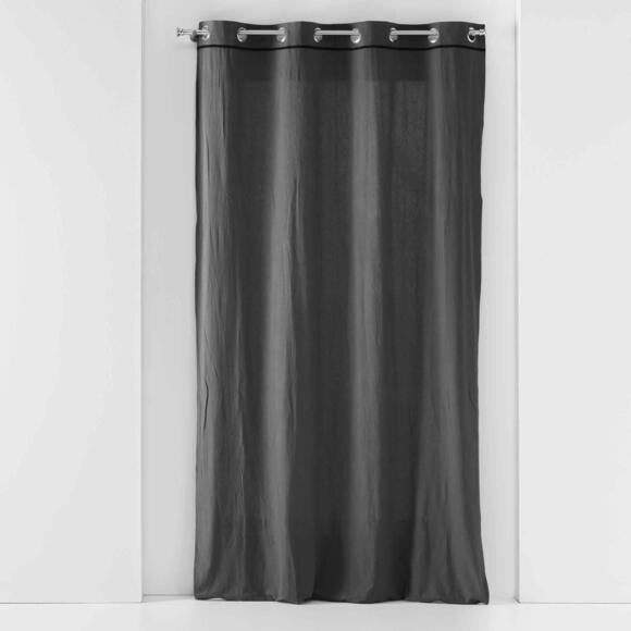 Rideau coton lavé (135 x 240 cm) Linette Gris anthracite 3