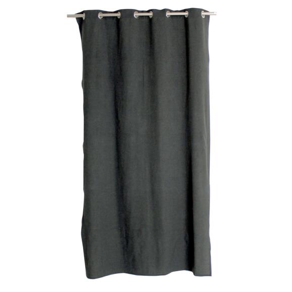 Cortina semi opaca en algodón recliclado (135 x 240 cm) Dune Gris oscuro 3