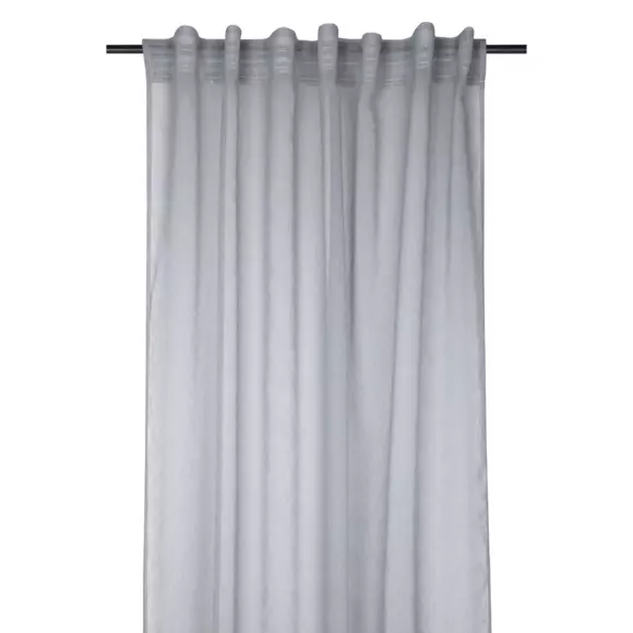 Visillo con cinta fruncidora (140 x 260 cm) Derby Gris ratón 2