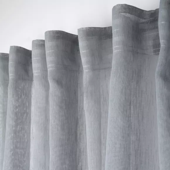 Visillo con cinta fruncidora (140 x 260 cm) Derby Gris ratón 3