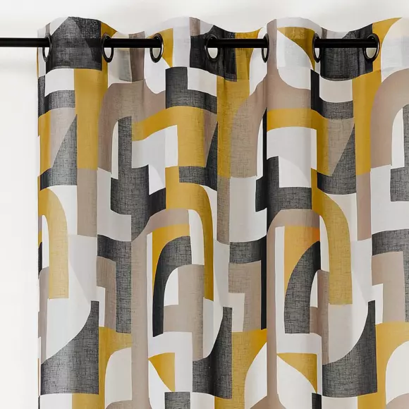 Voilage (145 x 280 cm) Antik Jaune moutarde 2