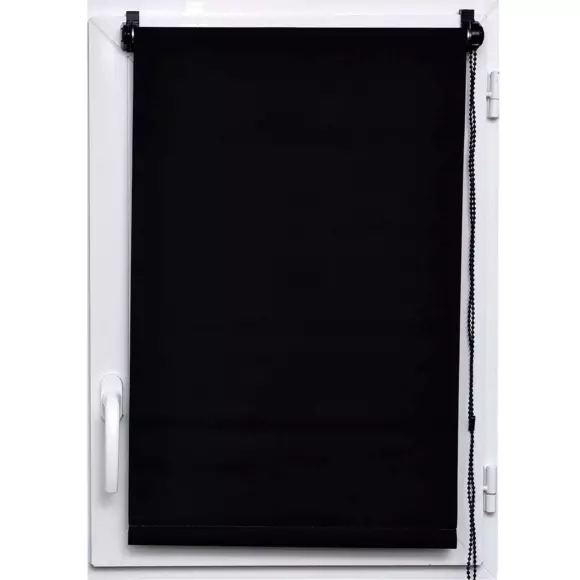 Store enrouleur occultant (45 x 180 cm) Uni Noir 3