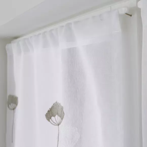 Paire de voilages brodés (60 x 160 cm) Cosmos Gris 2