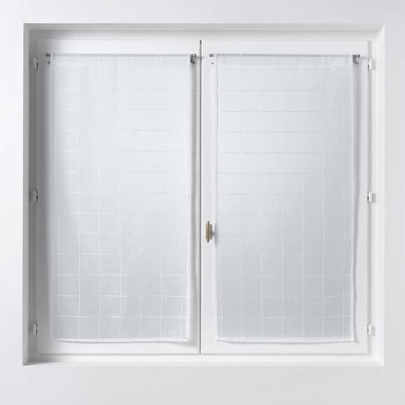 Coppia di tendine trasparenti (60 x 90 cm) Eulalie Bianco 3