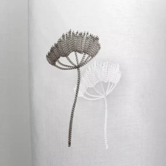 Voilage brodé (140 x 240 cm) Cosmos Gris 3