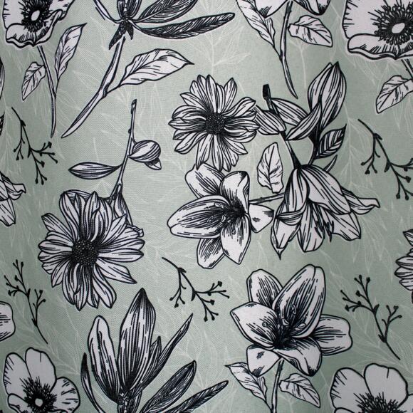 Vorhang (135 x 240 cm) Lily Weiß und salbeigrün 3