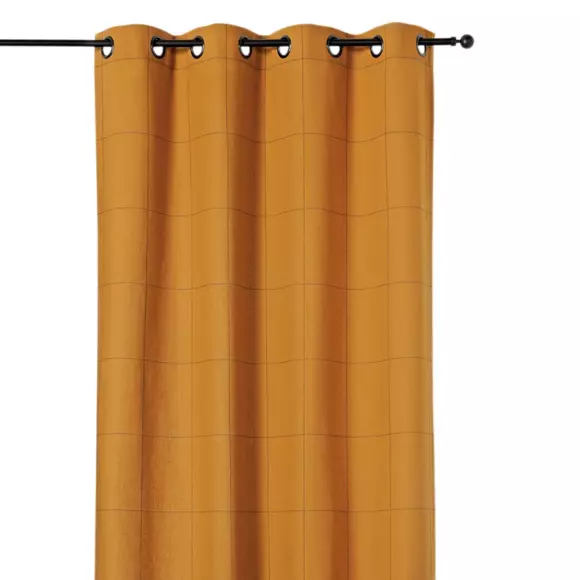 Rideau coton et lin (135 x 260 cm) Juliette Carreau Jaune 3