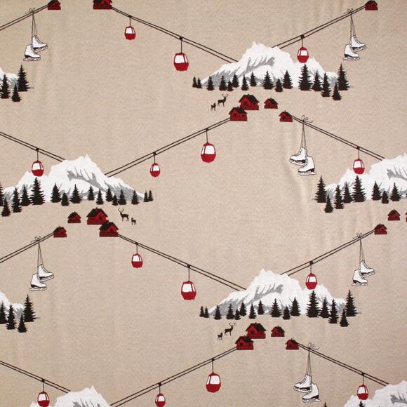 Vorhang aus Baumwolle (140 x 260 cm) Chamonix Rot 