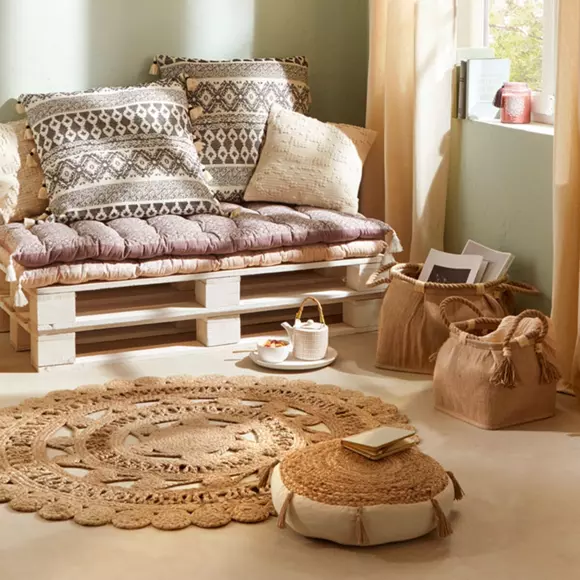 Cojín de suelo (D38 cm) Ritual Beige 2