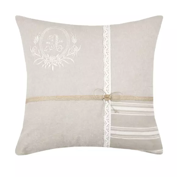Coussin carré (40 cm) Adelaïde Beige 3