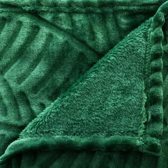 Manta suave (150 cm) 3D Hoja Verde 2