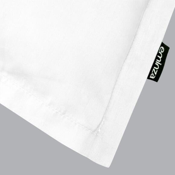 Taie d'oreiller carrée percale de coton (65 cm) Cali Blanc 2
