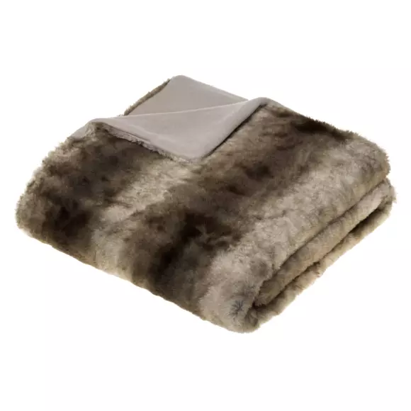 Plaid ecopelliccia (160 cm) Grizzly Beige 2