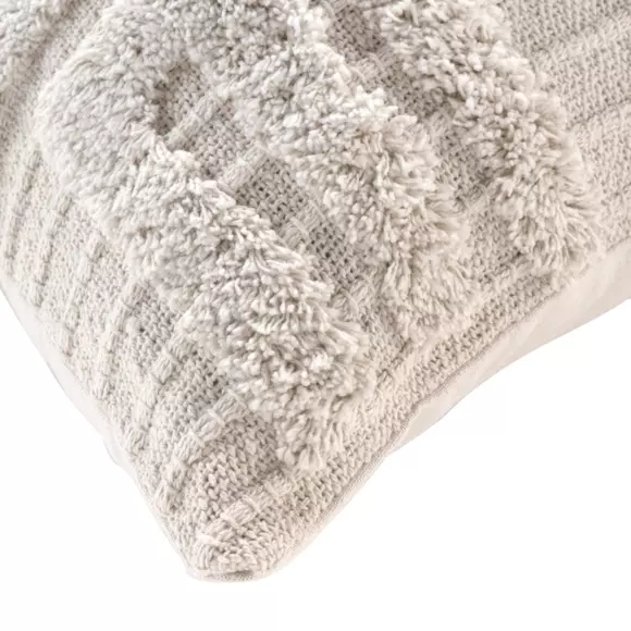 Housse de coussin carrée coton (40 cm) Alixia Beige