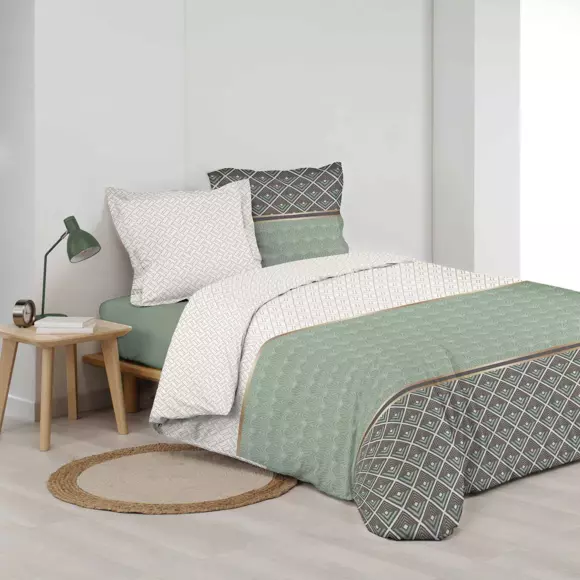 Perkal-Bettwäsche (260 cm) Belor Grün 3