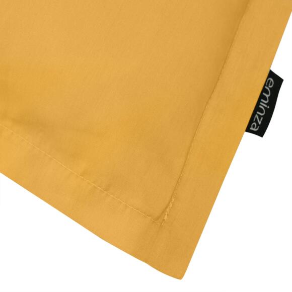 Taie d'oreiller carrée percale de coton (65 cm) Cali Jaune moutarde 2