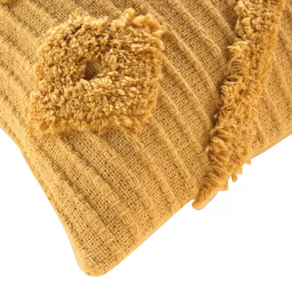 Funda para cojín cuadrado en algodón (40 cm) Zelie Camel