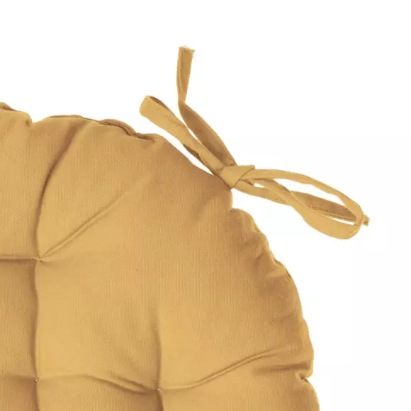Coussin de chaise rond Datara Jaune Ocre 2