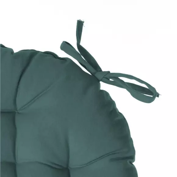 Coussin de chaise rond Datara Bleu pétrole 2