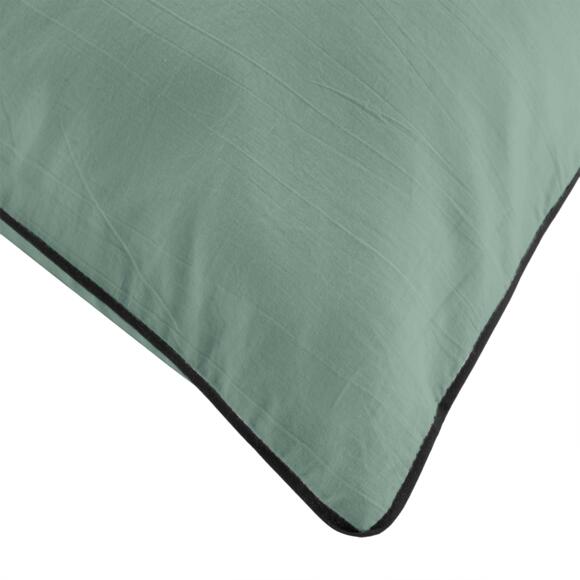 Funda Nórdica y dos fundas para almohadas algodón lavado (240 cm) Linette Verde savila 2