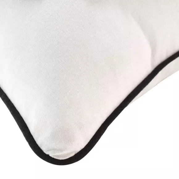 Housse de coussin carrée coton (40 cm) Demy Noire