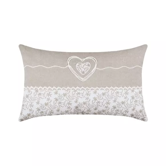 Coussin rectangulaire coton (50 cm) Sophie Beige 3