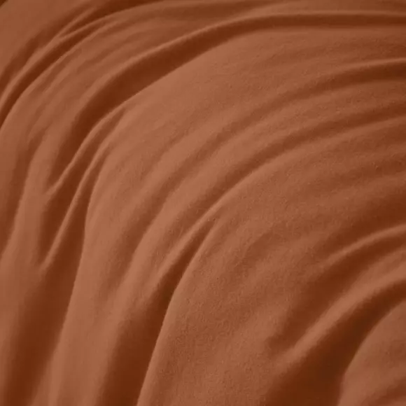 Copripiumino flanella di cotone (240 cm) Théa Terracotta 2