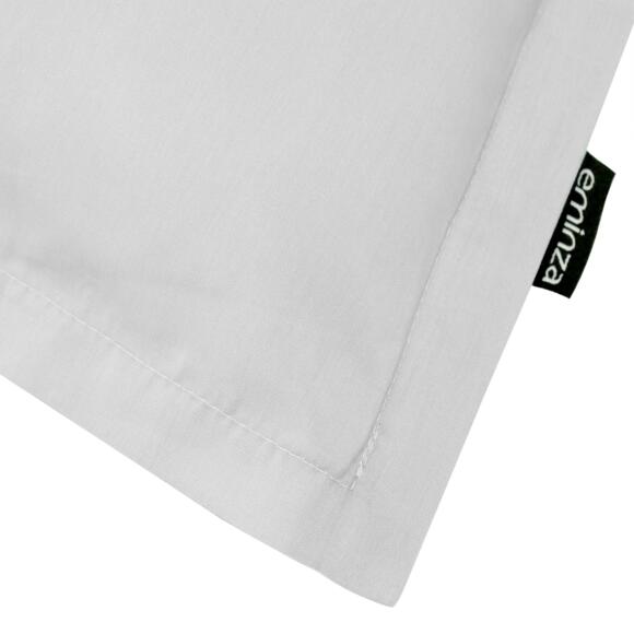 Funda de almohada rectangular de percal de algodón (70 cm) Cali Gris claro 2