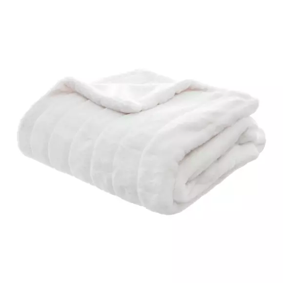 Plaid doux (160 cm) Manoir Blanc 2