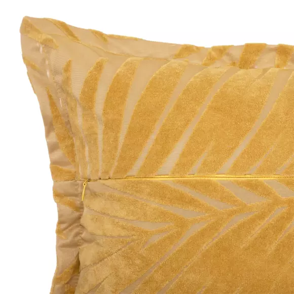 Coussin carré (45 cm) Bela Jaune ocre 2