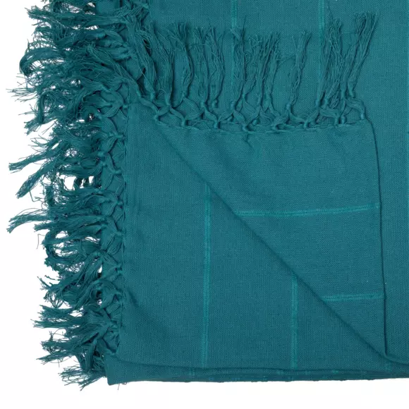 Jeté de canapé (250 cm) Elio Bleu canard 2