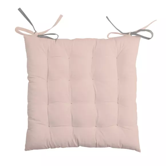 Coussin de chaise carré Duo Rose poudré