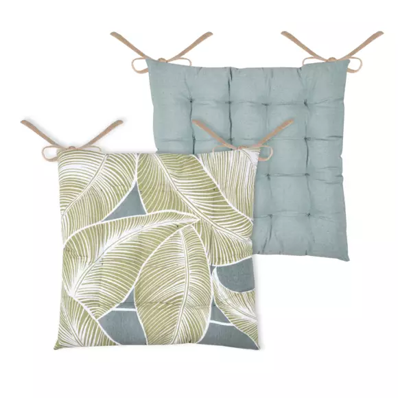 Coussin de chaise carré Rocca Vert sauge