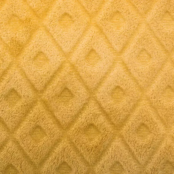 Plaid doux (150 cm) 3D Losange Jaune ocre 3